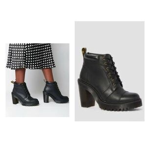 Dr. Marten Averil Leather Heeled Ankle Boots Size 9 - Excellent Condition!